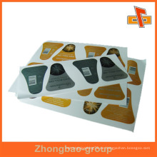 Guangzhou Lieferanten Großhandel Druck und Verpackung glänzend oder matt Finish benutzerdefinierte selbstklebende Möbel Metall-Label